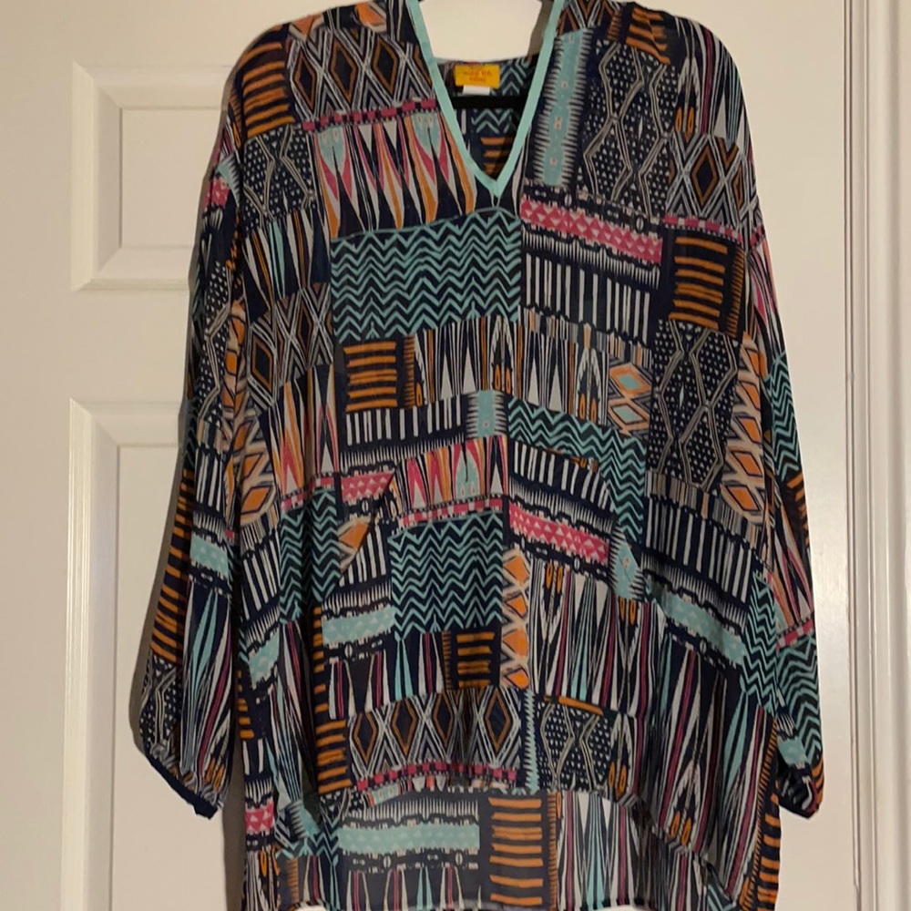 Ruby Rd. Semi Sheer Hoodie Top